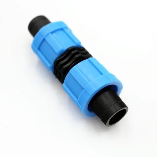 Threaded lock couplings for drip irrigation tape